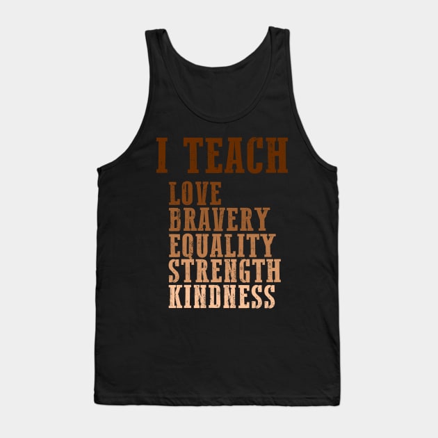 Celebrate Black History Month I Teach Black History Teacher Tank Top by deafcrafts